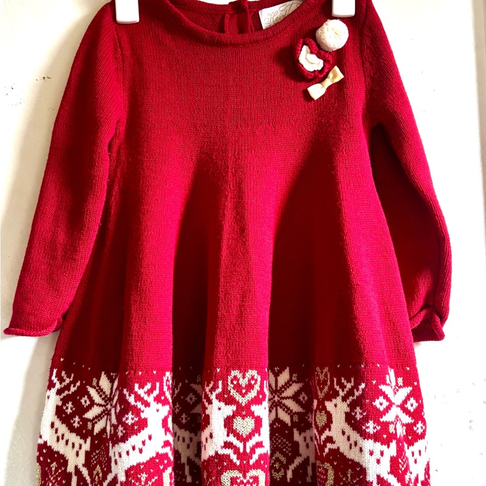 Adorable Baby/Toddler Holiday Knit Sweater Dress